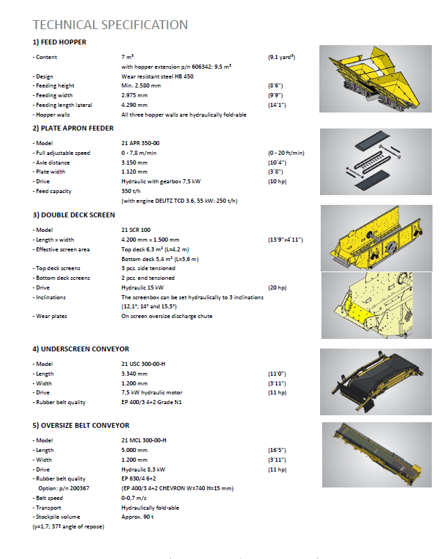 strona katalogu maszyn budowlanych, przykład ilustrujący kwestię ile kosztuje tłumaczenie