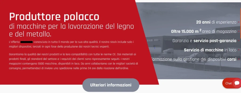 esempio di un sito web localizzato male in italiano, senza aver verificato la traduzione