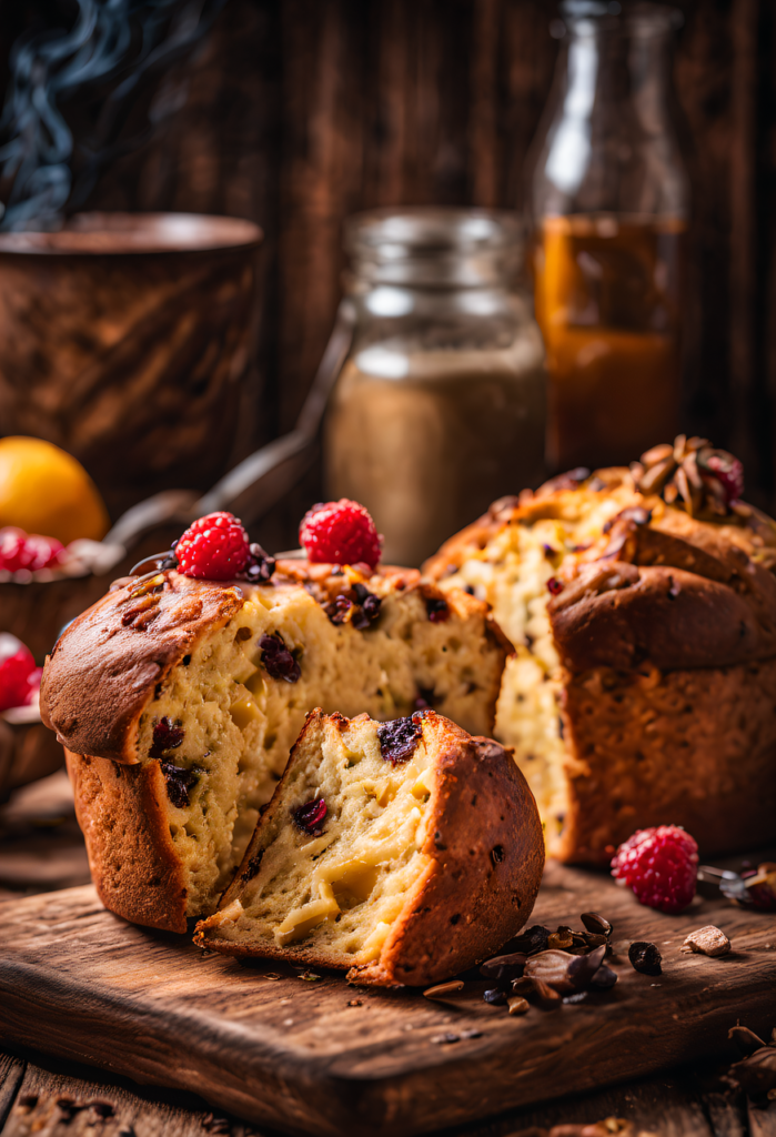 Panettone, tradycyjna włoska babka świąteczna z Lombardii