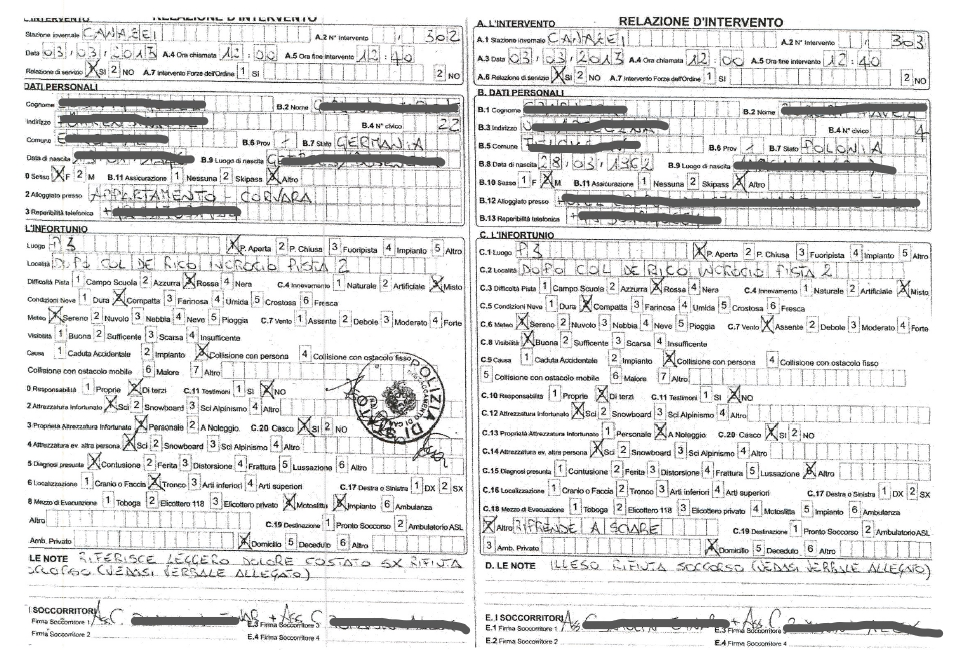 Ręcznie wypełniony skan protokołu jako przykład formatu podnoszącego cenę tłumaczenia ze względu na dodatkową obróbkę