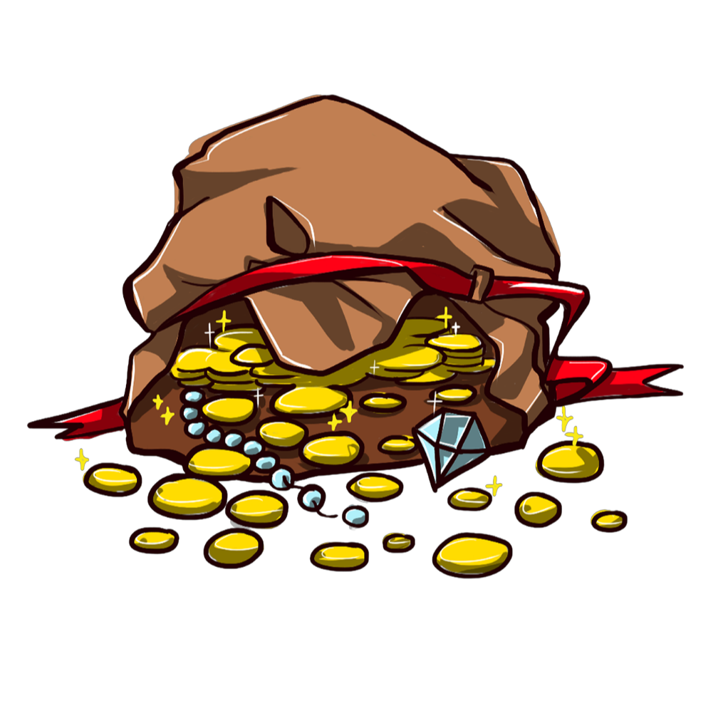 Symboliczny worek z klejnotami jako metafora wartości pracy tłumacza i wyceny tłumaczenia